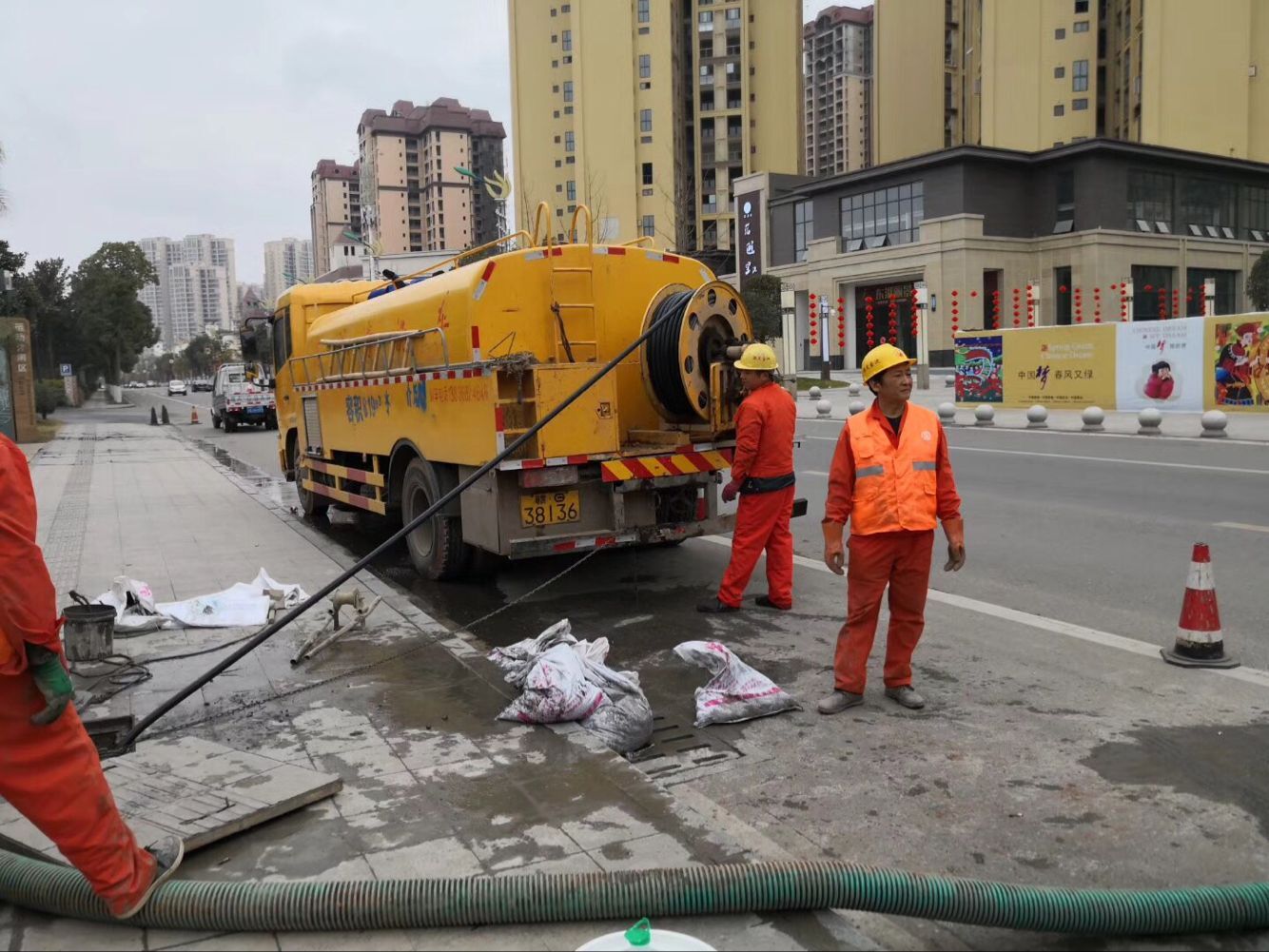向阳街道排污管道清淤-管道清洗